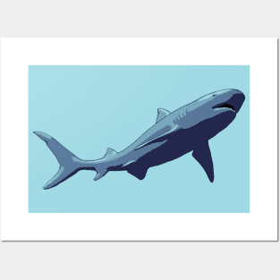 Shark Series - She Swam My Way - No Text Posters and Art